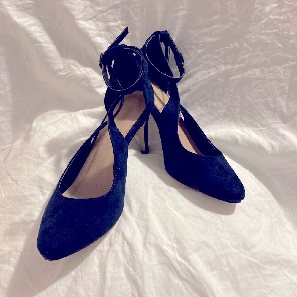 Blue Suede high heels